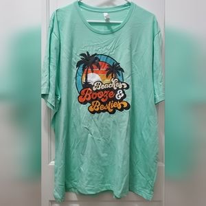 Beaches,  booze, and Besties Summer T shirt size 3xl